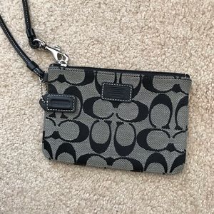 Classic black coach wristlet